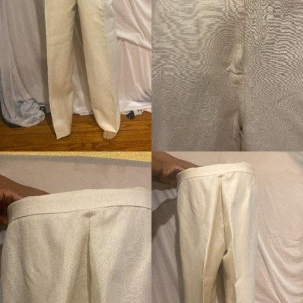 Kate Hill lined linen blend pants
